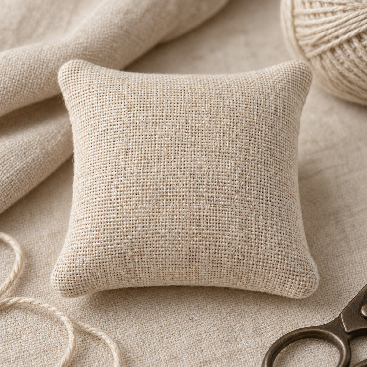 Soft Fabric Pincushion — construction detail