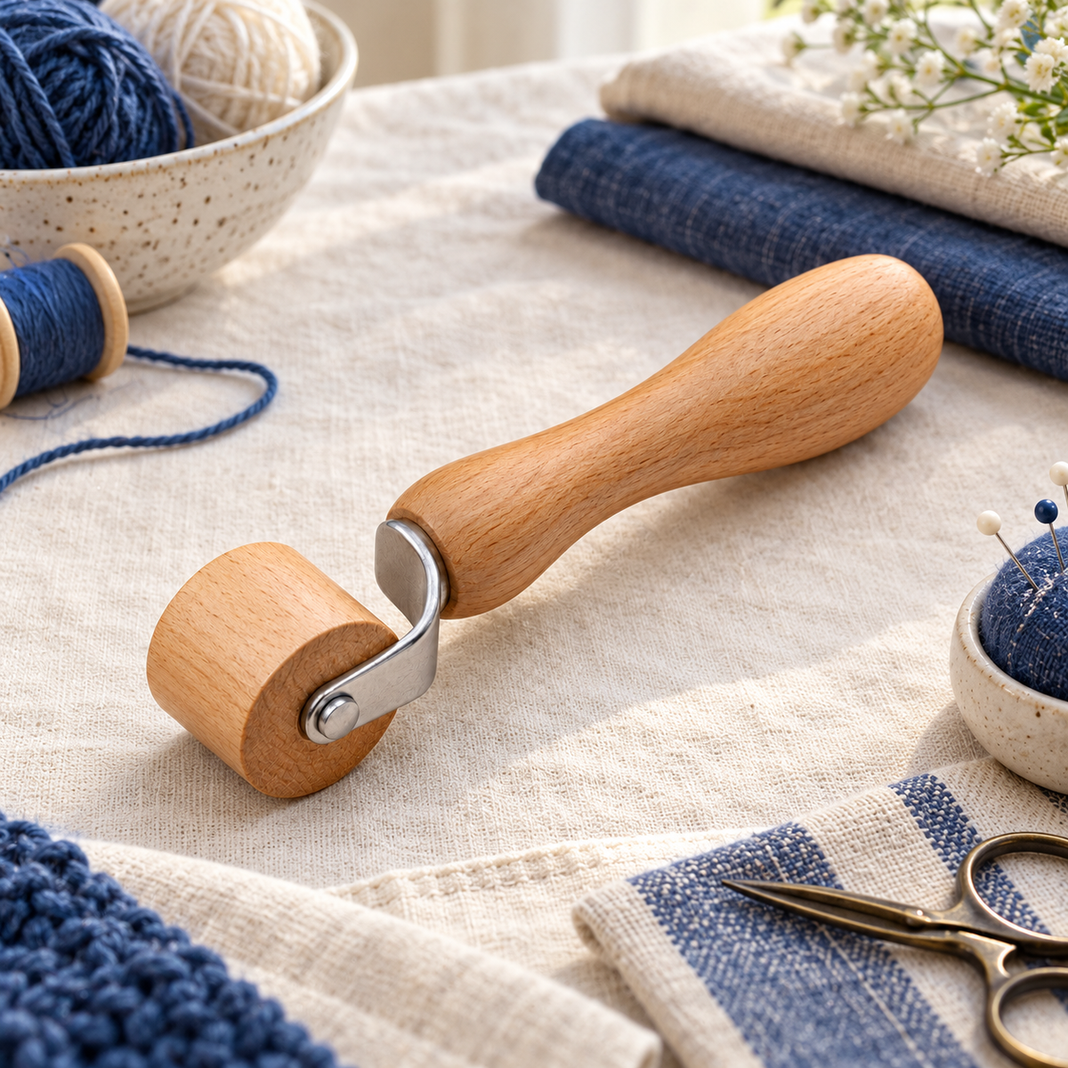 Wooden Seam Roller — everyday setting